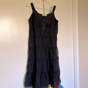 Dual layer black dress size S